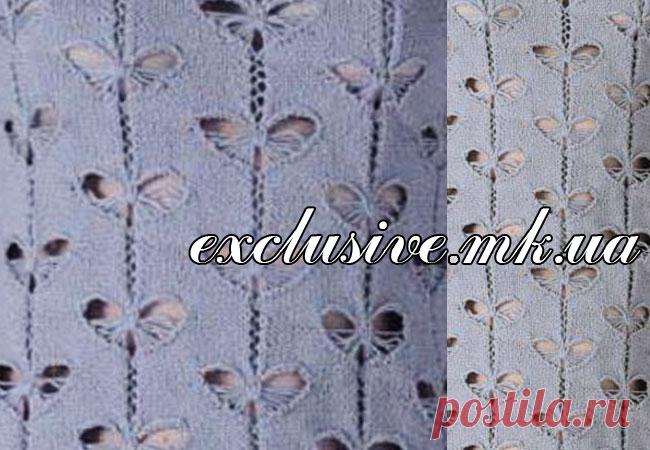 Узор бабочка спицами | Салон эксклюзивного вязания