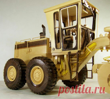 Модель грейдера из дерева | | Для тех, кто любит работать с деревом