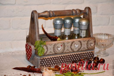 Купить ПЕТУШКИ - коричневый, короб, короб ящик, короб для чая, короб для кухни, Короб для мелочей