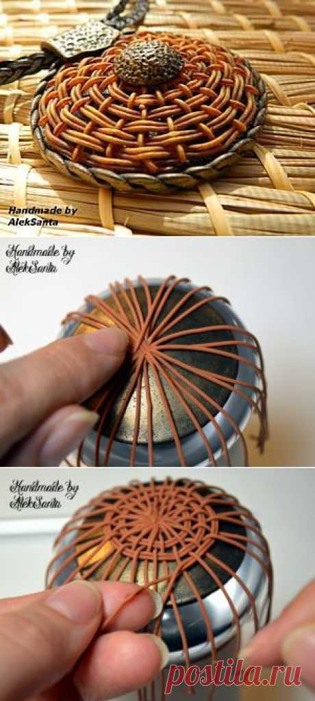 Круговое плетение из полимерной глины - Ярмарка Мастеров - ручная работа, handmade