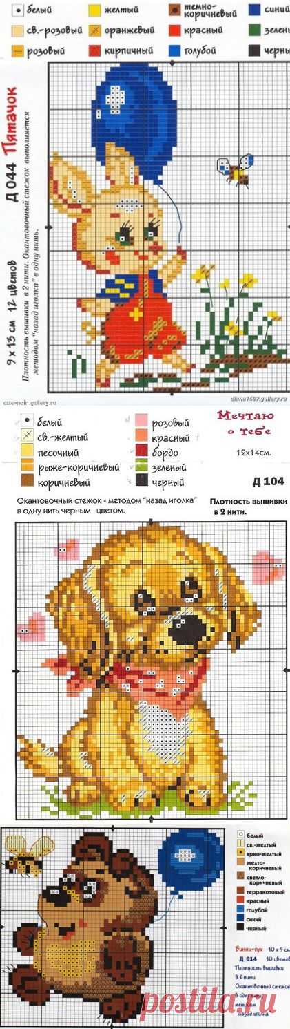 Простенькие схемы вышивки