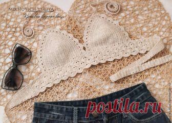 Схема кроп топ крючком трапеция