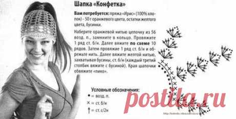 Летние шапочки - вязание крючком.