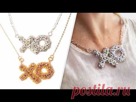 XO Crystal Love Pendant - DIY Jewelry Making Tutorial by PotomacBeads