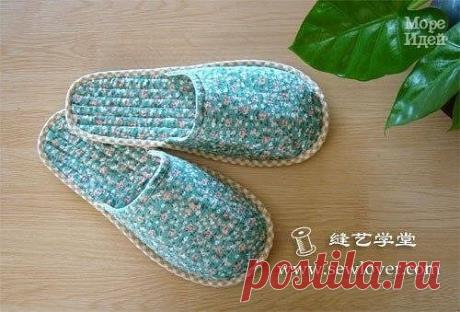 Домашние тапочки. Мастер-класс   выкройка