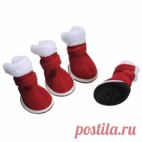 Теплые Pet Dog Съемные Белый Плюшевые Топ Xmas Са - 417 руб.