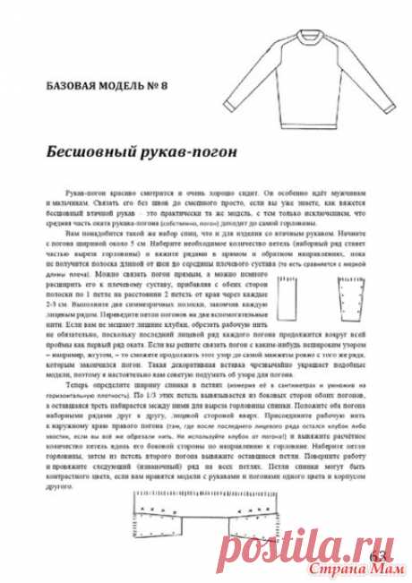 Вязание сверху вниз. Реглан-погон. - Вязание - Страна Мам