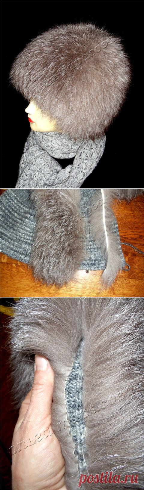 Изготовление меховой шапки в технике нашивания меховых полосочек на вязаную основу - Ярмарка Мастеров - ручная работа, handmade