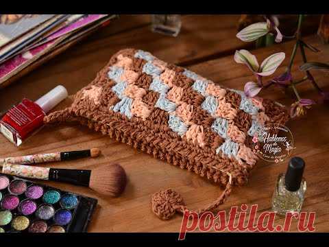 Вязаный кошелек (Дело в C2C) Пошаговое вязание крючком.