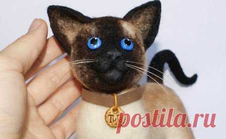 Мастер класс по валянию из шерсти игрушечного кота от автора Ларисы Ивановой