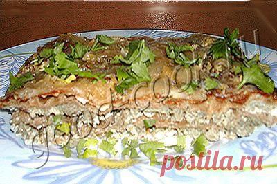 Хорошая кухня - мясной вафельный пирог. Кулинарная книга рецептов. Салаты, выпечка.