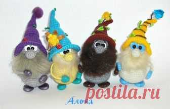 Вязаные цветочные гномы крючком | Hi, amigurumi!