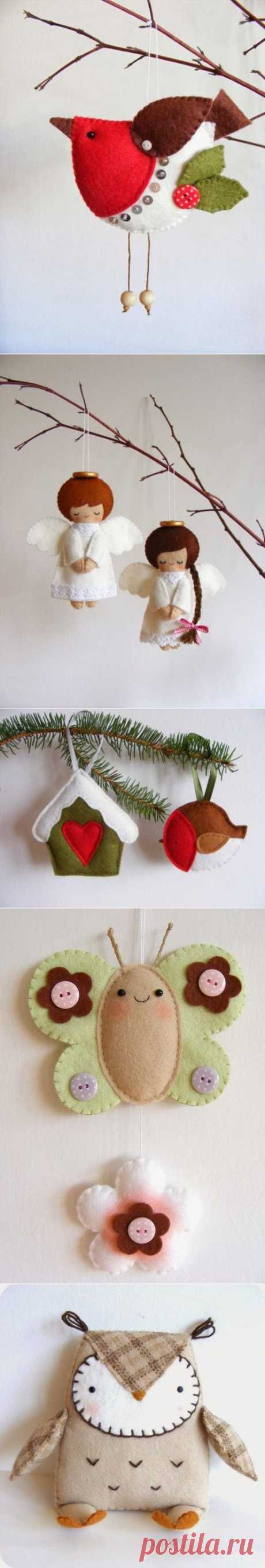 Игрушки и Поделки из Фетра / Felt Crafts Toys. DIY ideas for home decor ~ HandMadiya.com