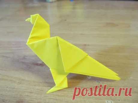 Как сделать ПТИЦУ ИЗ БУМАГИ Бумажная птица ОРИГАМИ How to make a PAPER BIRD ORIGAMI