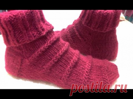 НОСКИ НА 5 СПИЦАХ/ МАСТЕР КЛАСС/SOCKS FOR 5 SPITS