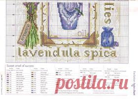 Вышивка и схемы, вышивка Крестом бесплатные: Sampler лаванда-схема вышивки крестом
