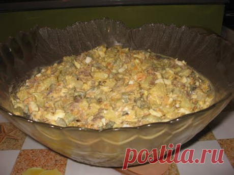 Салат з язиком.   Салат с языком.