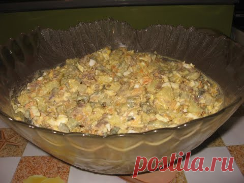 Салат з язиком.   Салат с языком.