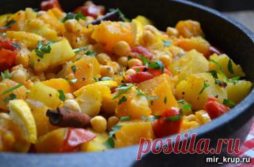 Рагу с нутом и тыквой