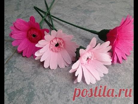 Gerbera paper flower - Làm hoa đồng tiền giấy nhún