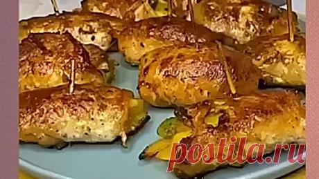 Закуска из мясных рулетиков с картофелем