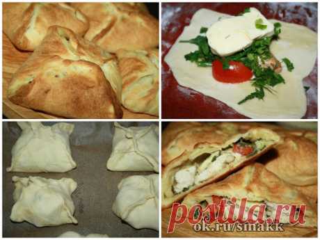 Лучшие кулинарные рецепты : Слоёные бомбочки с куриным филе