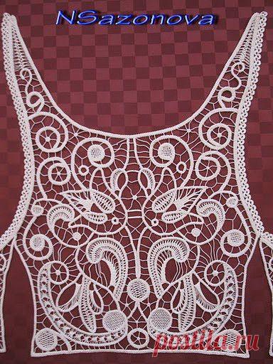 Работы Натальи Сазоновой румынское, шнурковое, тесёмочное кружево.