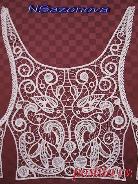 Работы Натальи Сазоновой румынское, шнурковое, тесёмочное кружево.