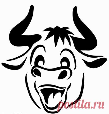 Вытынанки на год Быка 2021 - шаблоны вырезалки на окна