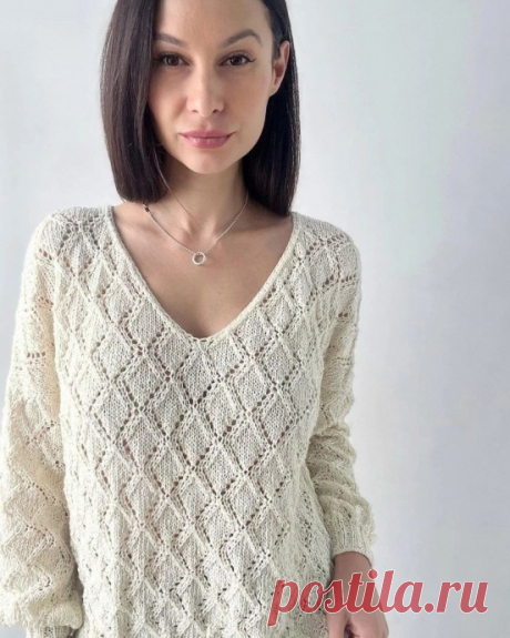 Узор для пуловера спицами