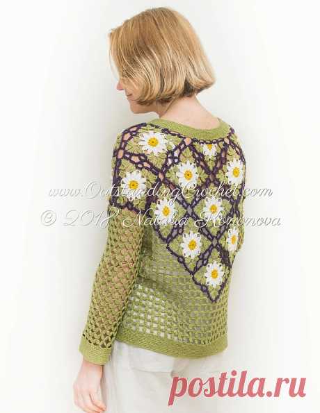 Wild Rose Crochet Sweater Pattern