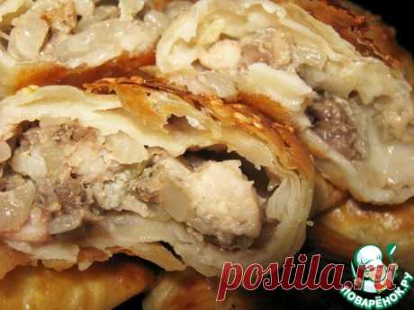 Слоёная самса с мясом - кулинарный рецепт