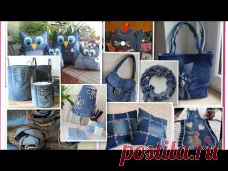 Artesanato com Jeans: 191 Ideias de como reciclar Jeans 💡