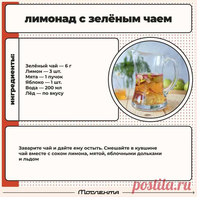 Лимонад с зеленым чаем