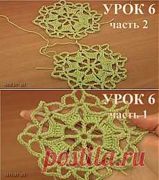 Как соединять мотивы крючком ажурные
