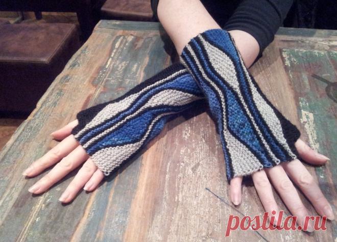 Шикарные митенки спицами