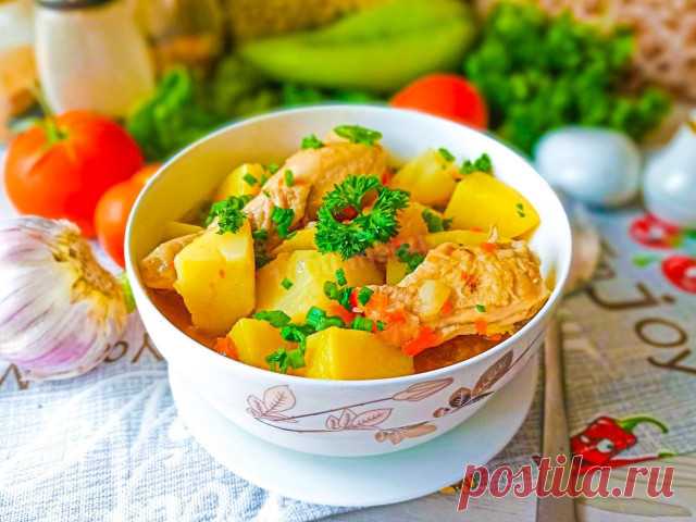 Жаркое из курицы в мультиварке рецепт с фото пошагово - 1000.menu