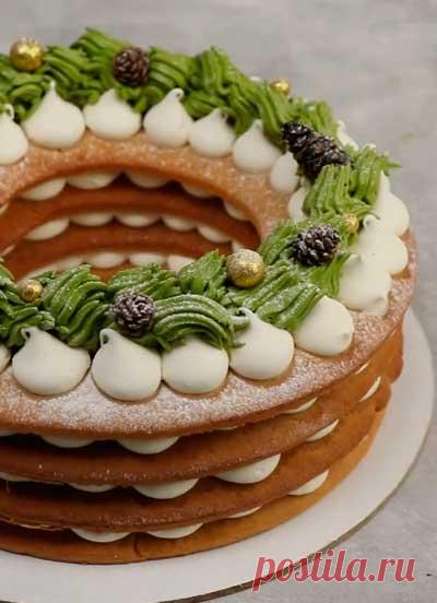 Готовим медовик в виде венка