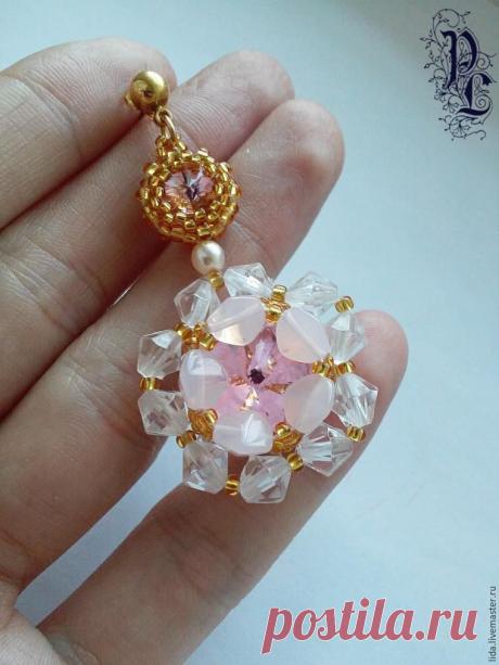 Создаем серьги «Night flowering peaches