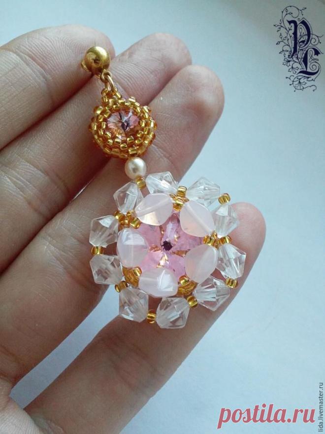 Создаем серьги «Night flowering peaches