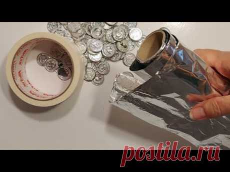 СКОТЧ + ФОЛЬГА !! Вы ПОТЕРЯЕТЕ ДАР РЕЧИ от ЭТОЙ УДИВИТЕЛЬНОЙ ИДЕИ) DIY красиво и полезно дома