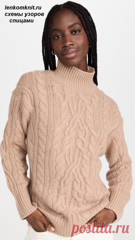 Свитер Vince. Схема узора - Вязание спицами LenkomKnit Свитер Vince. Краткий обзор модели, много фотографий в разных ракурсах, схема вязания спицами оригинальных аранов