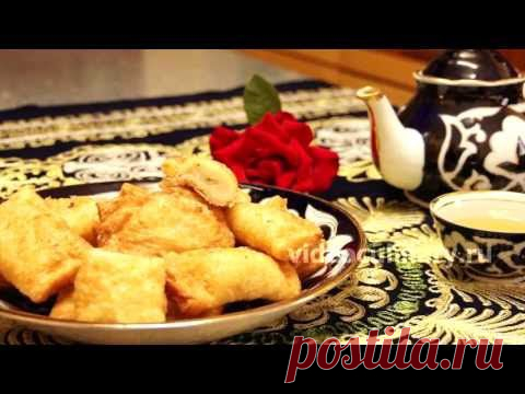 Самса слоёная с картофелем, жаренная во фритюре - Видеокулинария.рф - видео-рецепты Бабушки Эммы