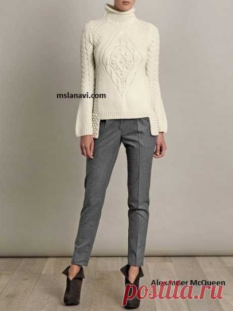 Оригинальный пуловер спицами от Alexander McQueen - Вяжем с Лана Ви