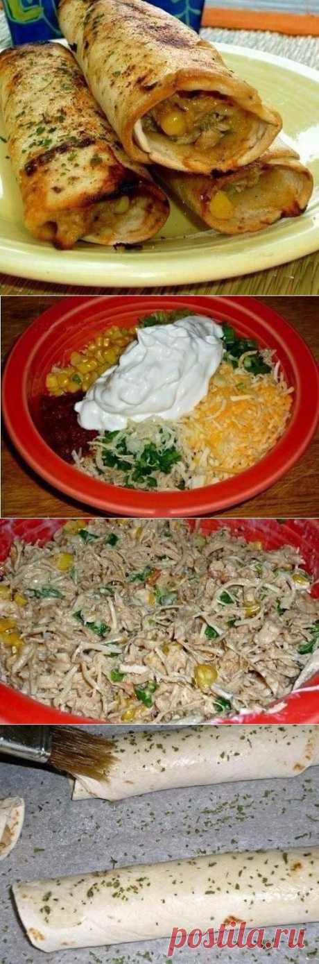 Хрустящие куриные роллы