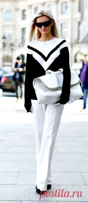 Как создать стильный образ, используя только два цвета