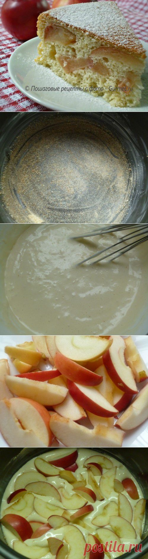 Шарлотка с яблоками в мультиварке