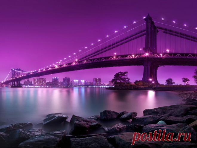 «New York Manhэtten Hanging bridge lighting Desktop Wallpaper HD 5120x3200 1920x1440» — карточка пользователя Ольга Ц. в Яндекс.Коллекциях