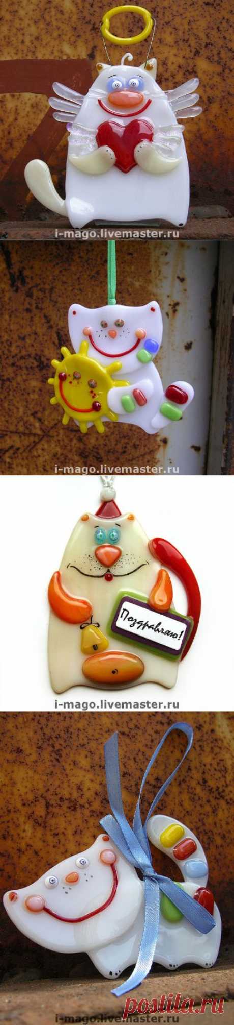 Волшебный мир стекла. Котики.