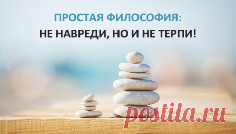 Простая философия: не навреди, но и не терпи